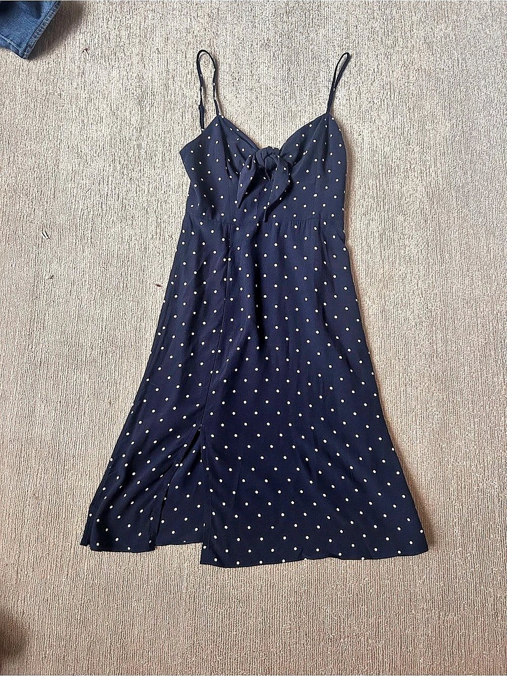 & Other Stories & Polka Dot Mini Dress in Blue & White Size 0